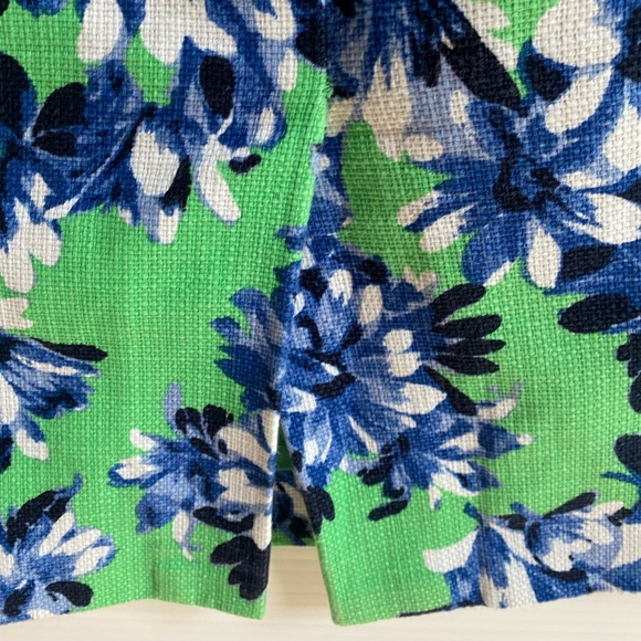J Crew Womens The Pencil Skirt Green and blue Floral tweed knee length Size 0/6 - Picture 5 of 11